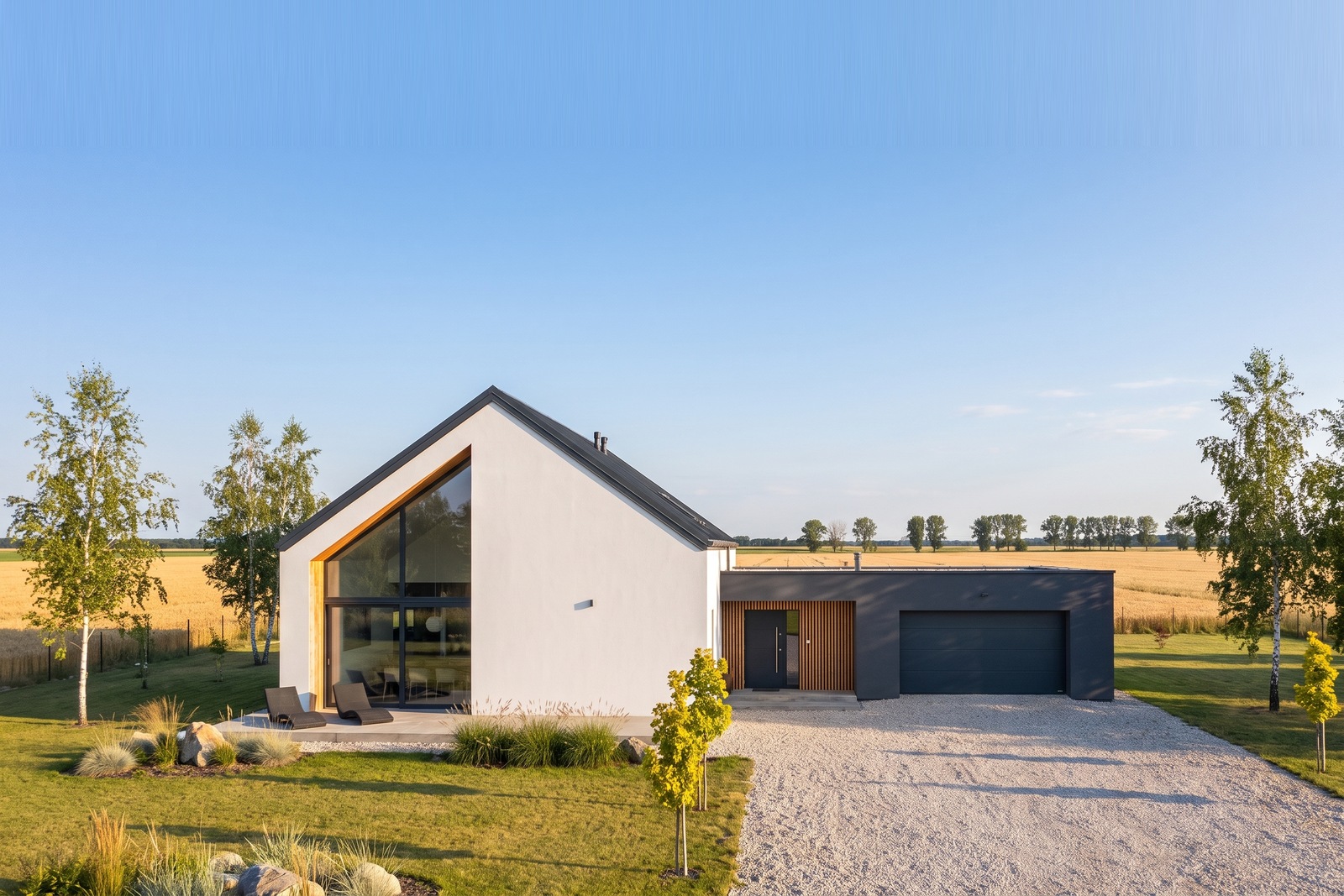 Alba · depuis l'allée, avec le garage