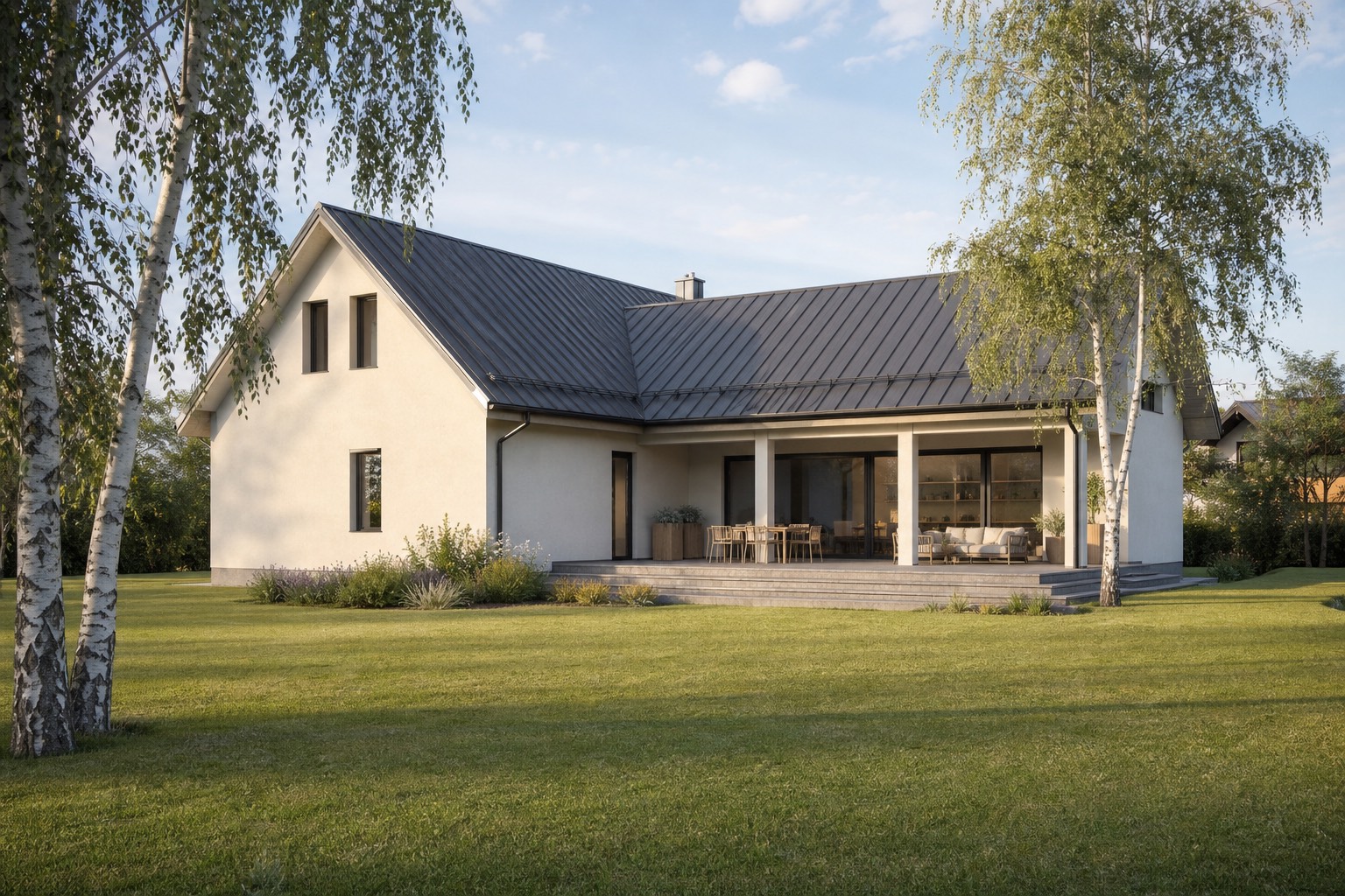 Fina · la façade côté terrasse
