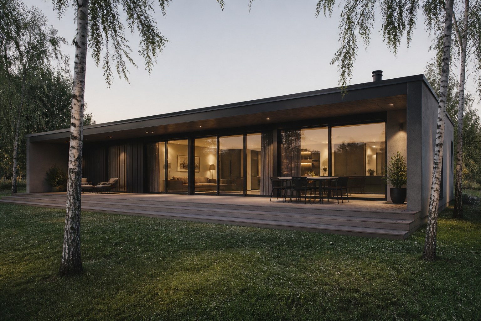 Niva · la façade avec la terrasse