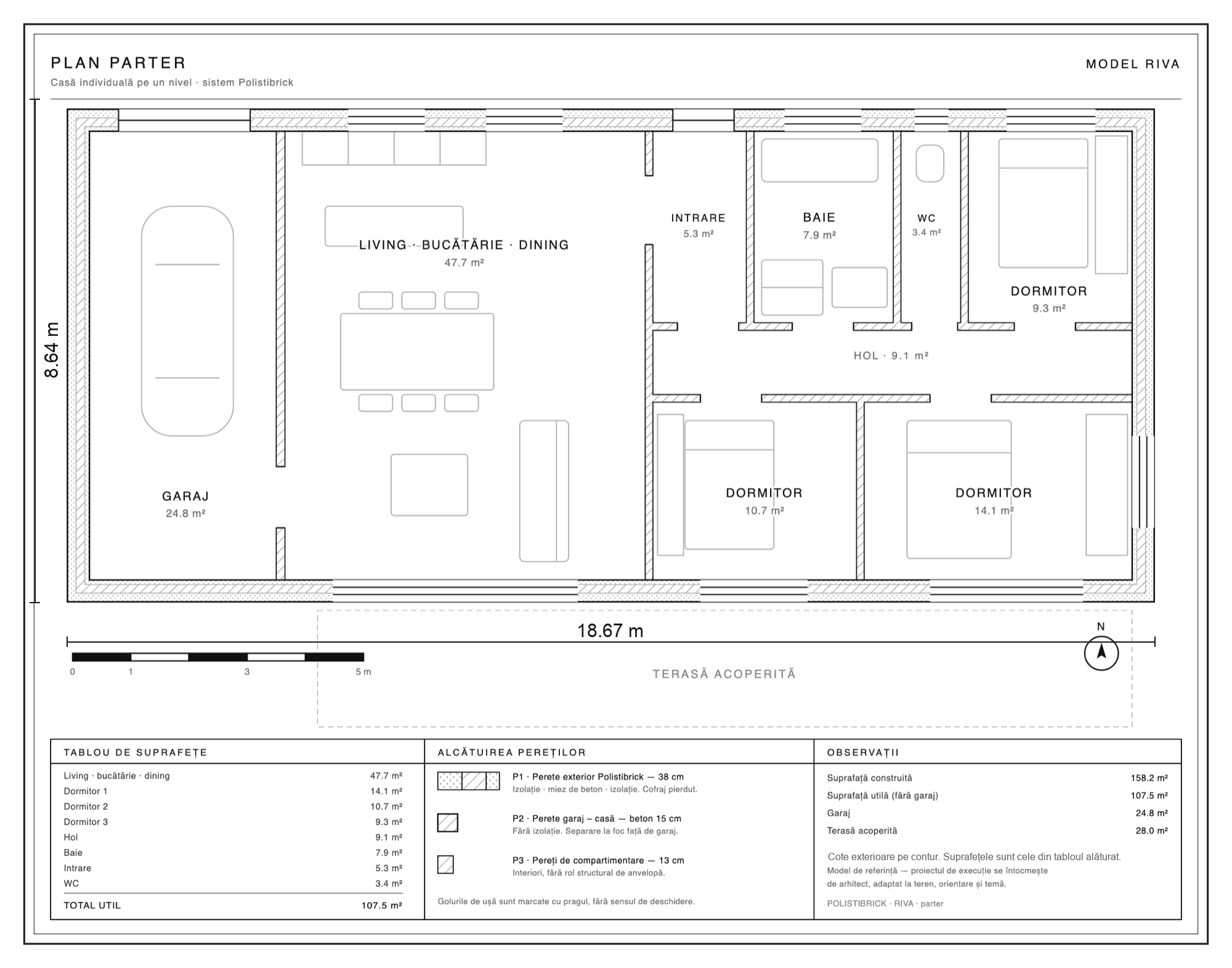 Riva · le plan du rez-de-chaussée