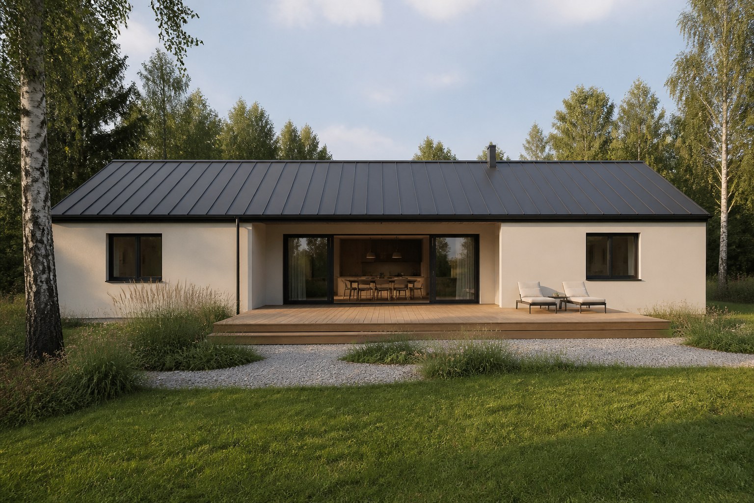 Sola · la façade avec la terrasse