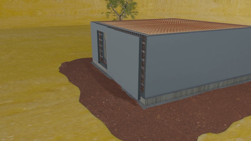 Coffrage fermé, prêt pour le coulage du béton