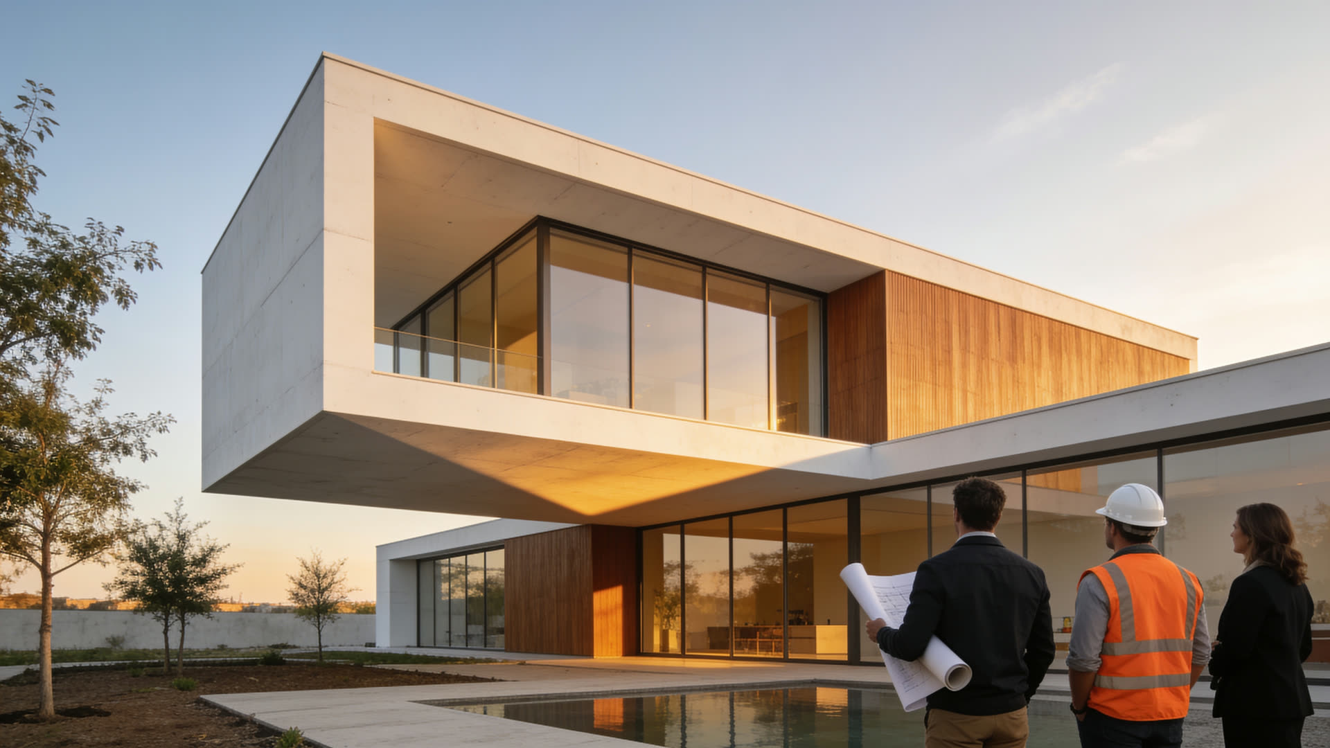 Maison d'architecte contemporaine avec porte-à-faux, réalisée avec Polistibrick