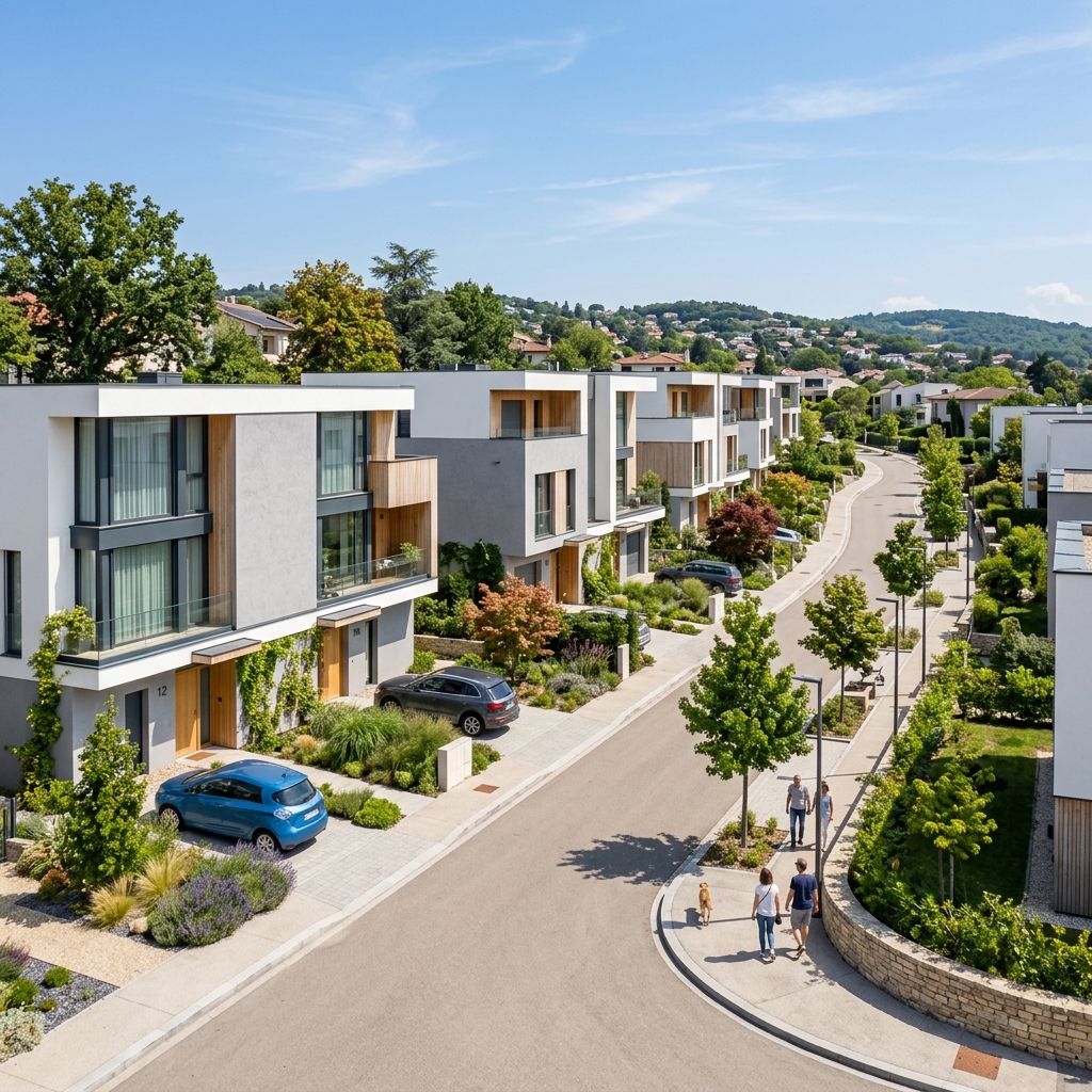 Ensemble de maisons passives Polistibrick